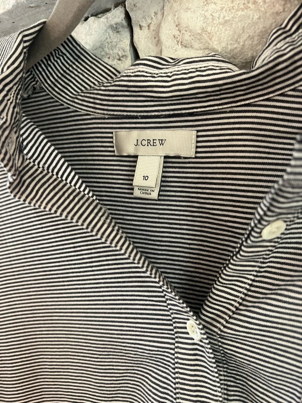 J. Crew Womens Striped Popover Blouse Size 10